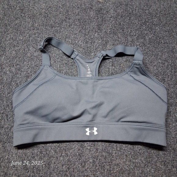 Under Armour Wireless Padded Push Up Bra Women‎ Size Small Gray Racerback - Picture 1 of 6